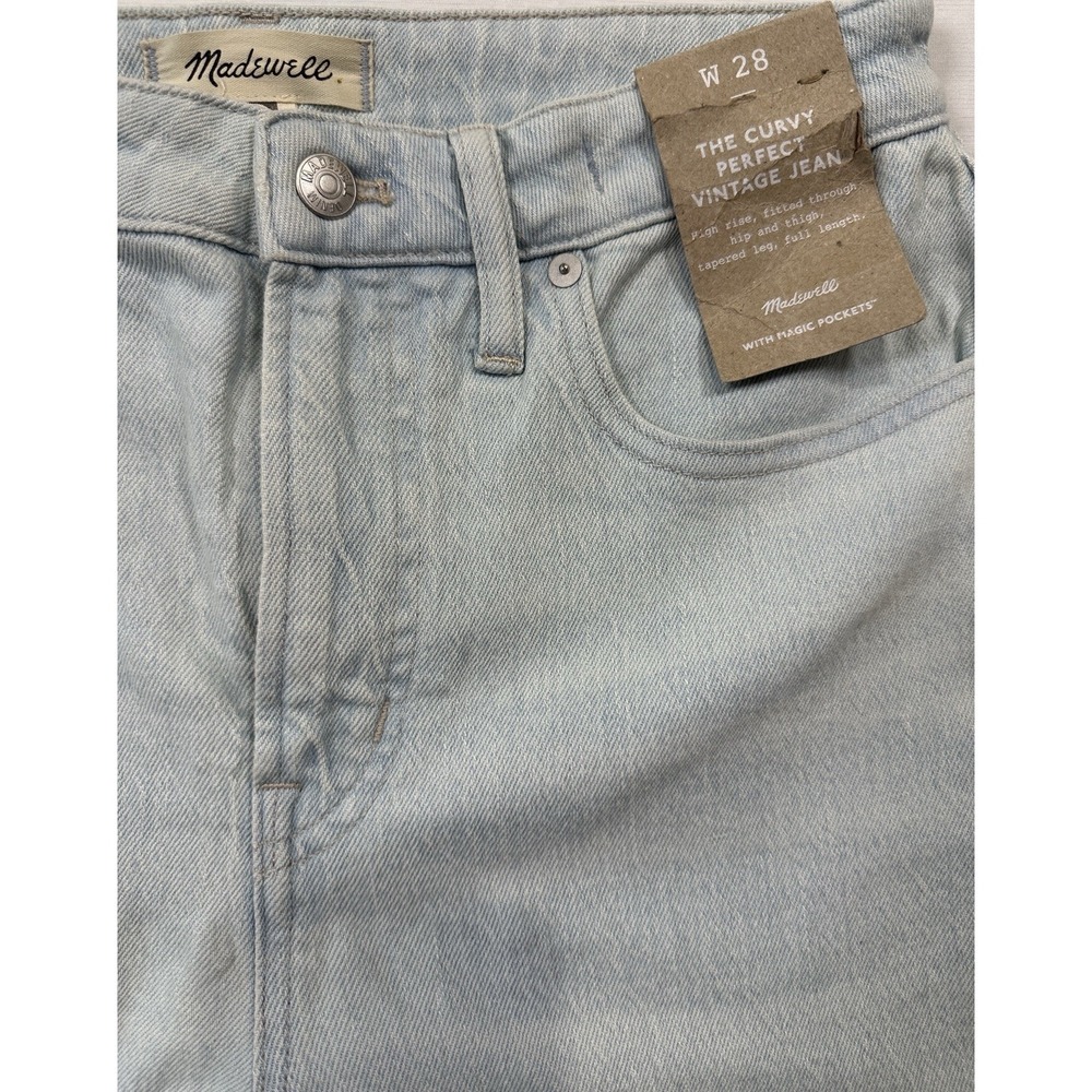 Madewell The Curvy Perfect Vintage Jeans Women's Sz W28 New With Tags Light Wash - Picture 1 of 16